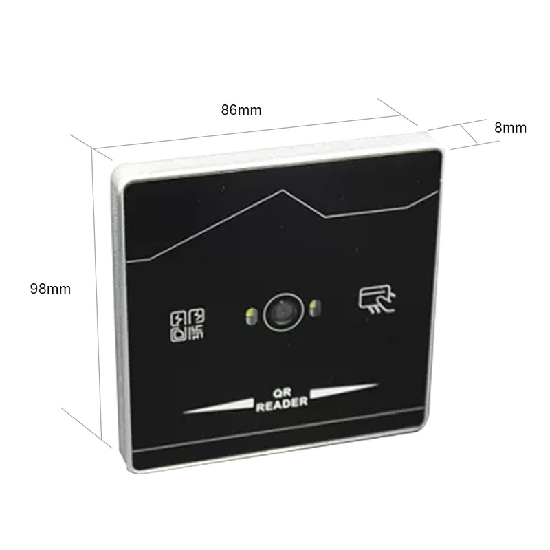 กระจกนิรภัย QR Code Reader ระบบควบคุมการเข้าออก Wiegand Proximity Card Reader