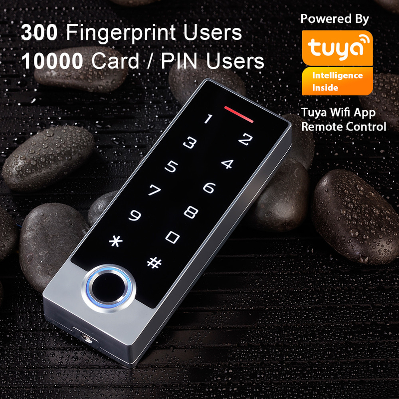 บัตร RFID ระบบควบคุมการเข้าออกด้วยลายนิ้วมือ Biometric Touch Keypad Mobile APP Access