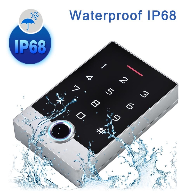 บัตร RFID ระบบควบคุมการเข้าออกด้วยลายนิ้วมือ IP68 ปุ่มกดแบบสแตนด์อโลนกันน้ำ