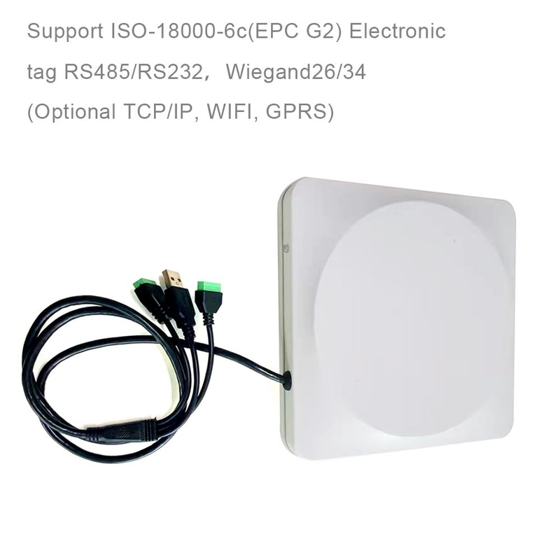 เครื่องอ่าน RFID ระยะไกล 860mhz-960mhzr ฟรี SDK ตัวเขียนการ์ด UHF ระยะทาง 8 เมตรกันน้ำ