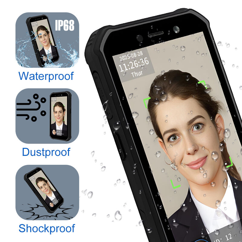 ระบบการเข้าร่วมเวลาแบบพกพา ระบบ Android Biometric Facial Recognition Terminal
