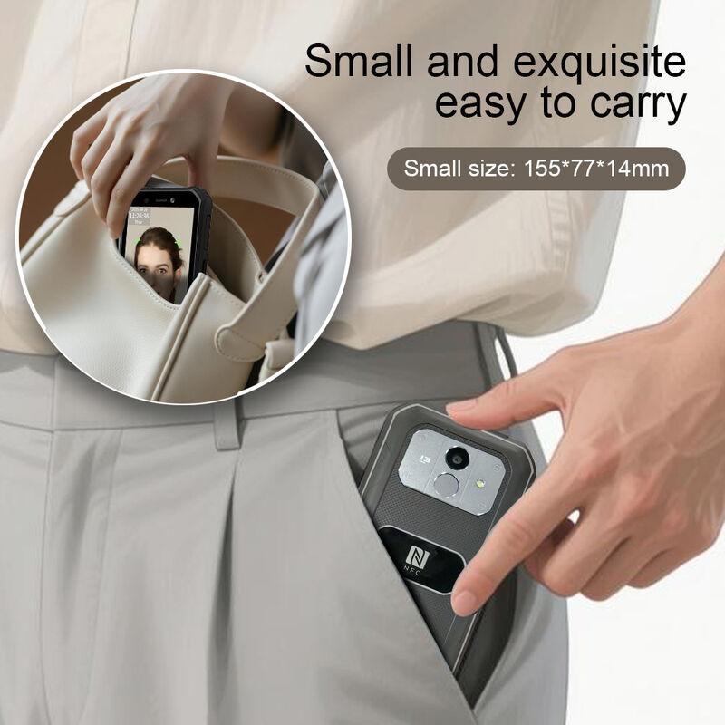 ระบบการเข้าร่วมเวลาแบบพกพา ระบบ Android Biometric Facial Recognition Terminal