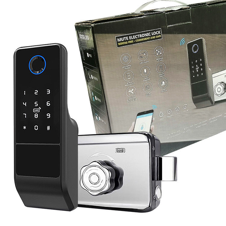 Smart Tuya Wifi Lock ลายนิ้วมือควบคุมมือถือ RFID Open Flat Home Lock