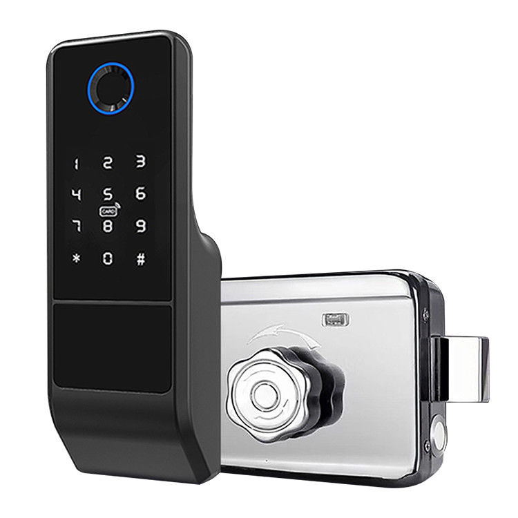 ลายนิ้วมือ Biometric Rfid Tuya Smart Lock WiFi APP รีโมทคอนโทรลสำหรับโรงแรม