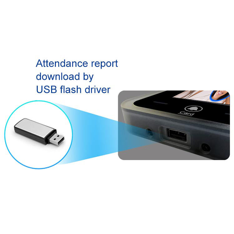 ระบบควบคุมการเข้าออกด้วยการตรวจจับใบหน้า AI 4.3 นิ้วเครื่องอ่านบัตร RFID