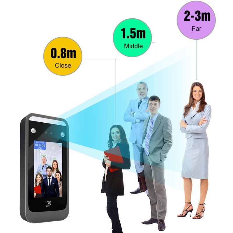 AI06 Face Recognition เครื่องเข้าร่วมประชุมเครื่องอ่านบัตร Wiegand Time Clocking System