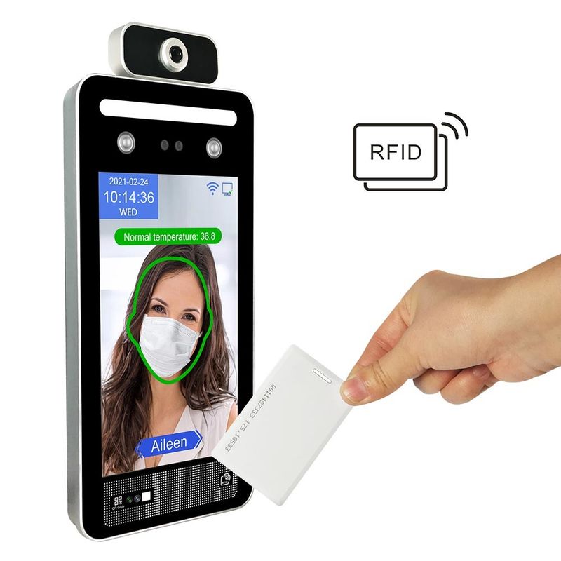 USB RS485 เครื่องสแกนอุณหภูมิการจดจำใบหน้า EU QR Scanner