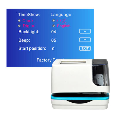 Automatic 5 Lines Electronic Date Time Stamp Machine หน้าจอสัมผัส TFT หลายภาษา