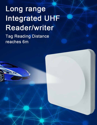 1 - 6 Mertes Long Range UHF Reader Writer การควบคุมการเข้าถึงการ์ด RFID รองรับ SDK ฟรี