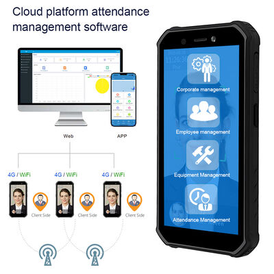 TIMY HF2 เครื่องสแกนลายนิ้วมือแบบพกพา Palm Vein Biometric Attendance Terminal แบตเตอรี่ในตัว 4G LTE 2G 3G Multi-Band