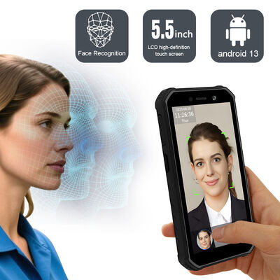 ระบบการเข้าร่วมเวลาแบบพกพา ระบบ Android Biometric Facial Recognition Terminal