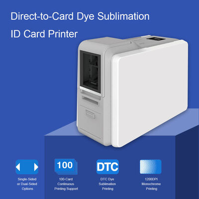 เครื่องพิมพ์บัตรพิมพ์สองหน้าพร้อมเทคโนโลยี Thermal Dye-Sublimation และความละเอียด 300DPI สำหรับพิมพ์บัตร PVC ID