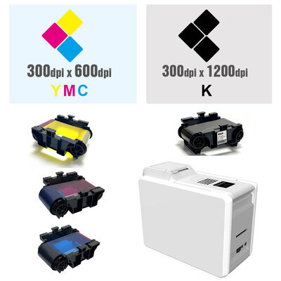 เครื่องพิมพ์บัตรพิมพ์สองหน้าพร้อมเทคโนโลยี Thermal Dye-Sublimation และความละเอียด 300DPI สำหรับพิมพ์บัตร PVC ID