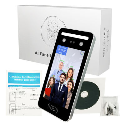 AI Face Biometric เครื่องเข้าร่วมประชุม WIFI SDK Access Control สำหรับ Turnstile