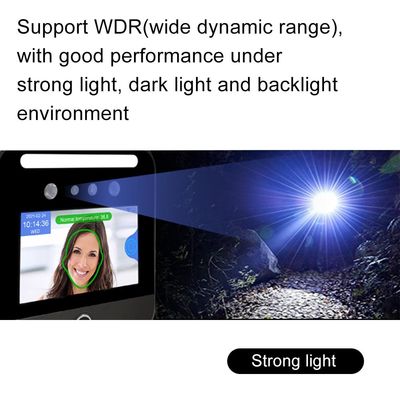 การตรวจจับอุณหภูมิของเครื่องเข้าร่วมการจดจำใบหน้าของพนักงาน