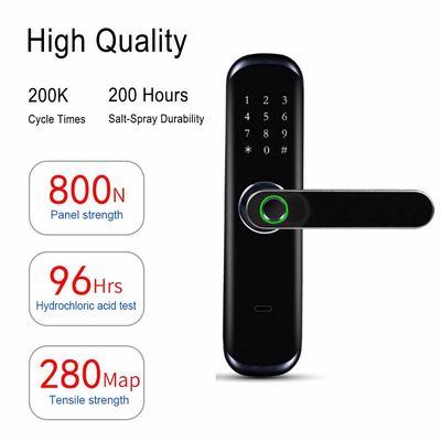 ปุ่มกดลายนิ้วมือ Biometric ล็อคประตูแบบไม่มีกุญแจ Smart Home Tuya APP Wifi